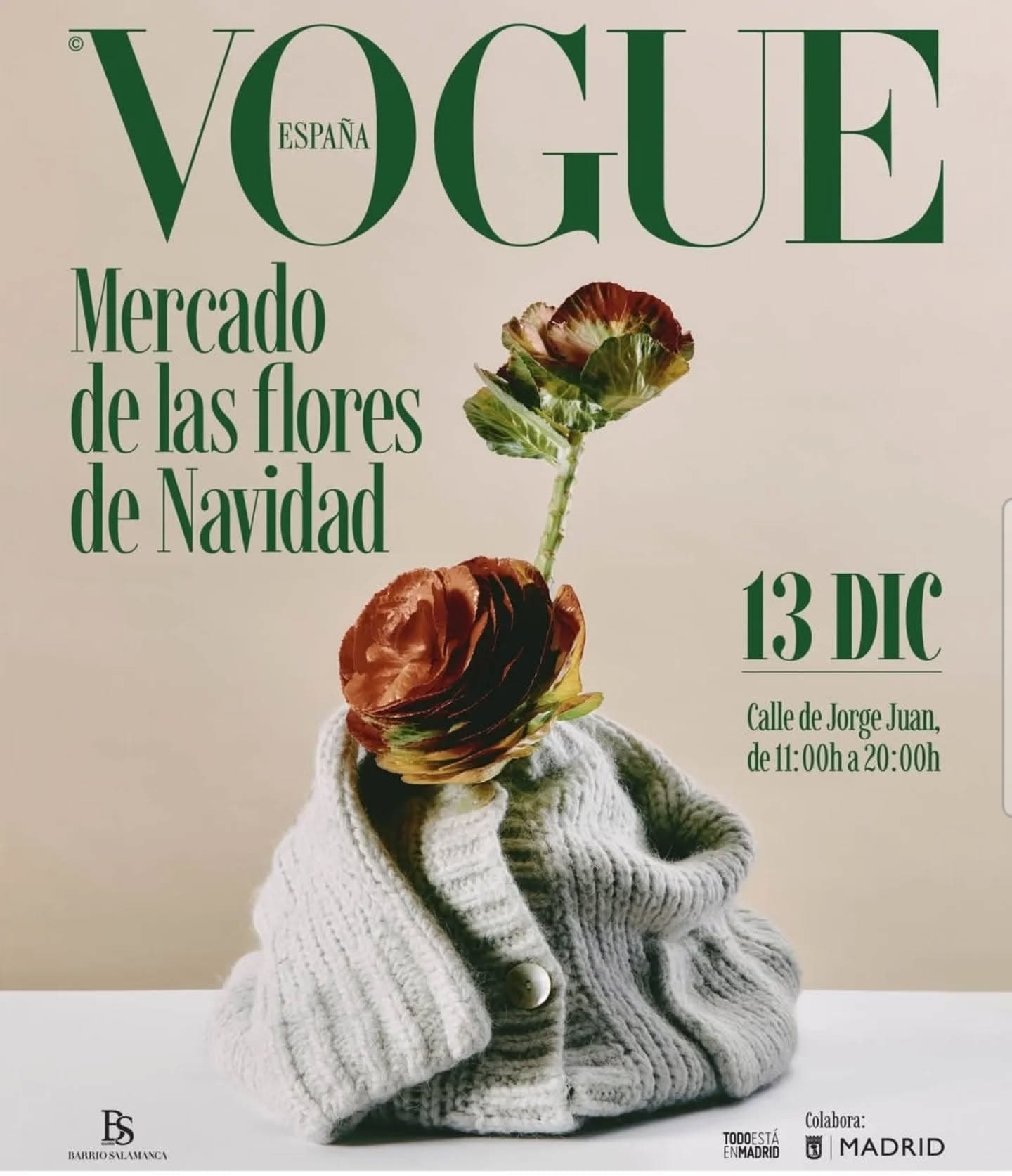 Apúntate el siguiente planazo.

Sábado 13 de diciembre:  Mercado de las flores d