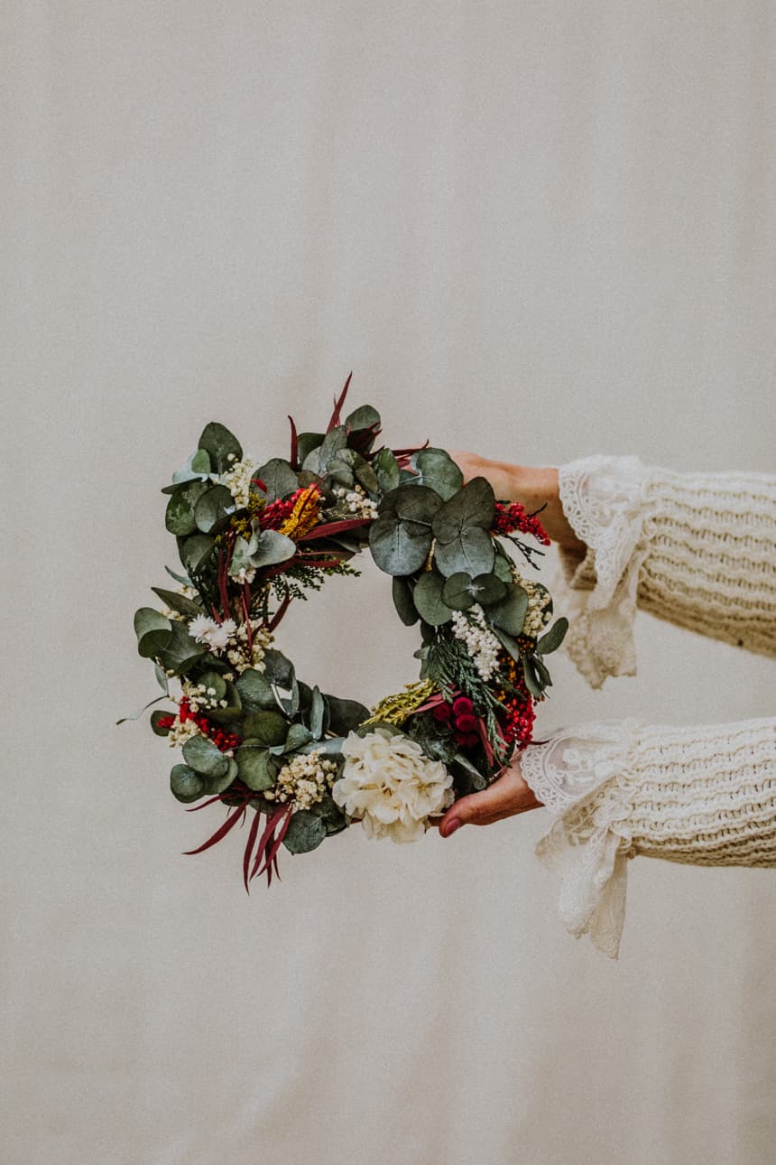 Taller online crea tu corona de Navidad