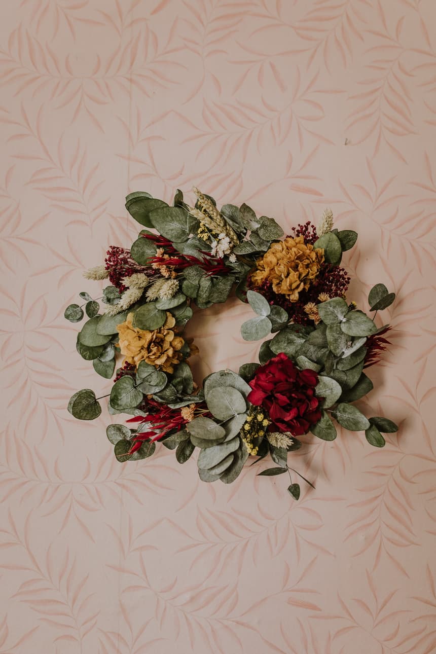 Taller 26 de noviembre Corona de Navidad preservada 3