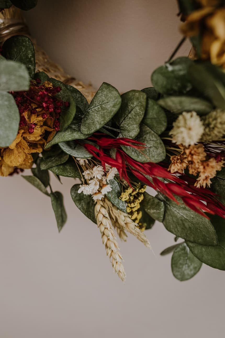 Corona de flores preservadas Glögg 4