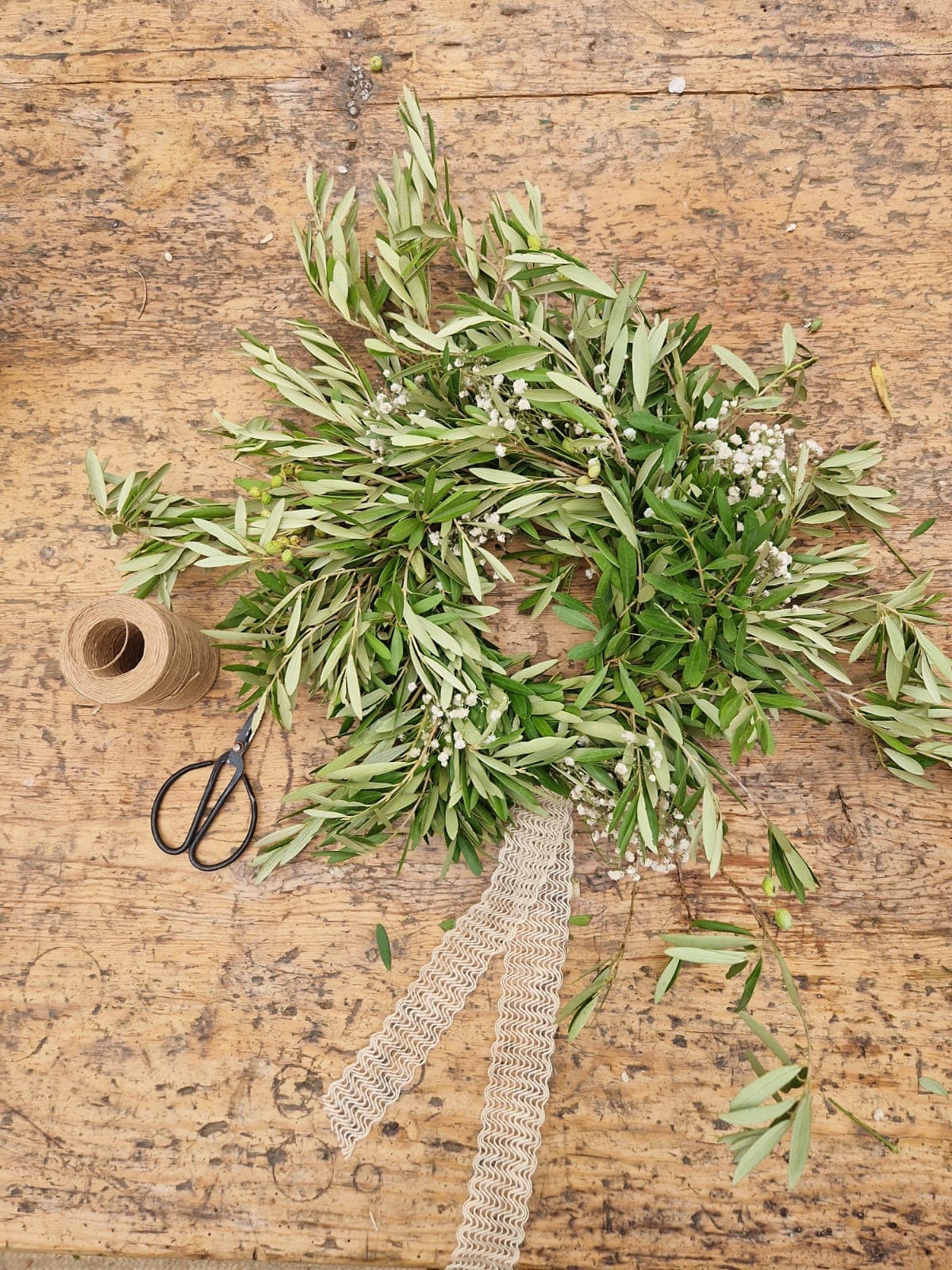 Cómo hacer una corona de olivo y paniculata
