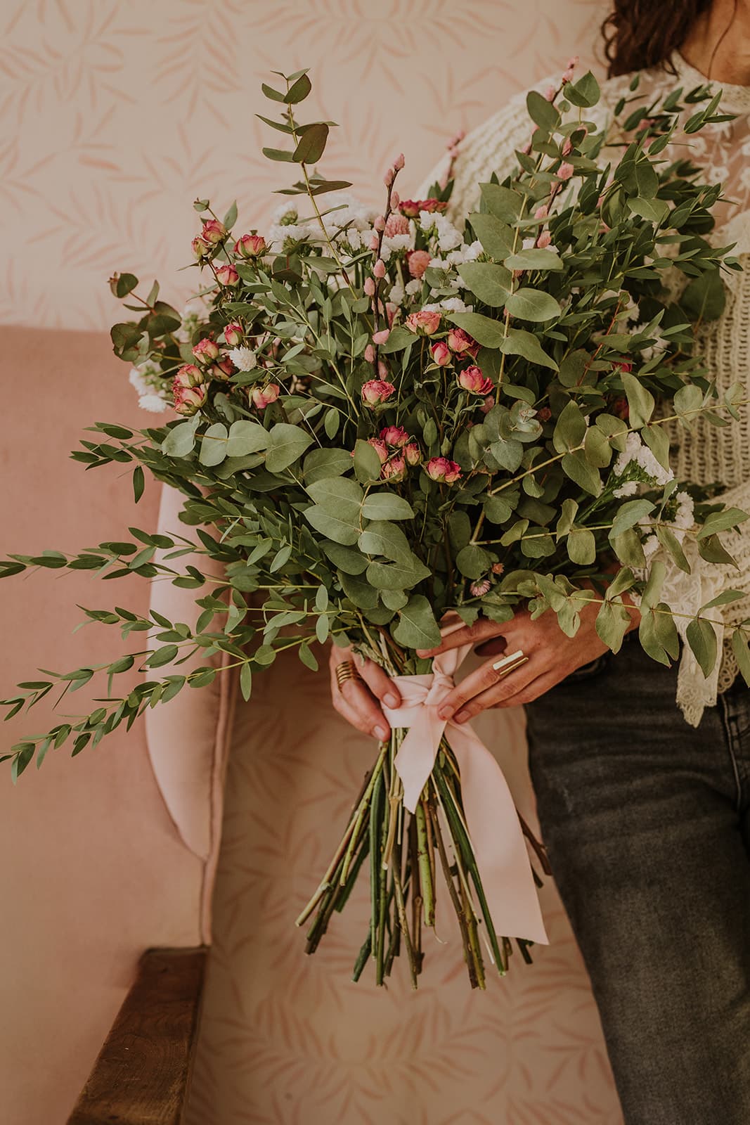 Ramo de flores secas romántico 5