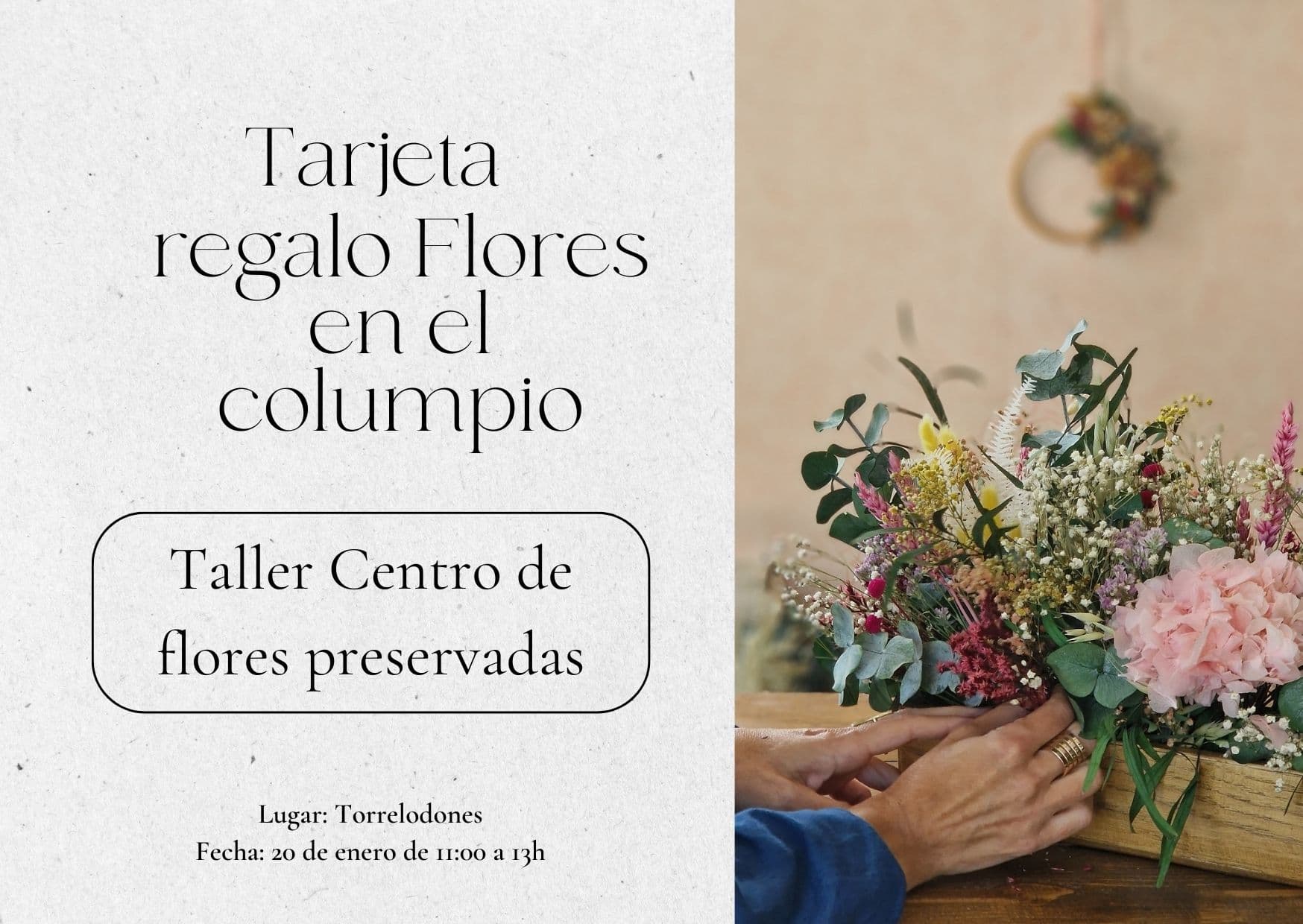 Taller 20 de enero: Centro de flores preservadas 6