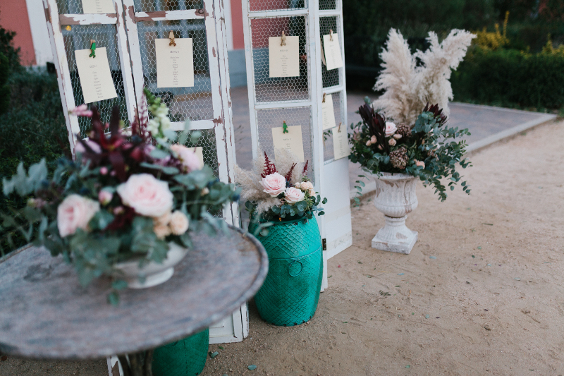 Decoración floral en el Castillo de Viñuelas - Seatting