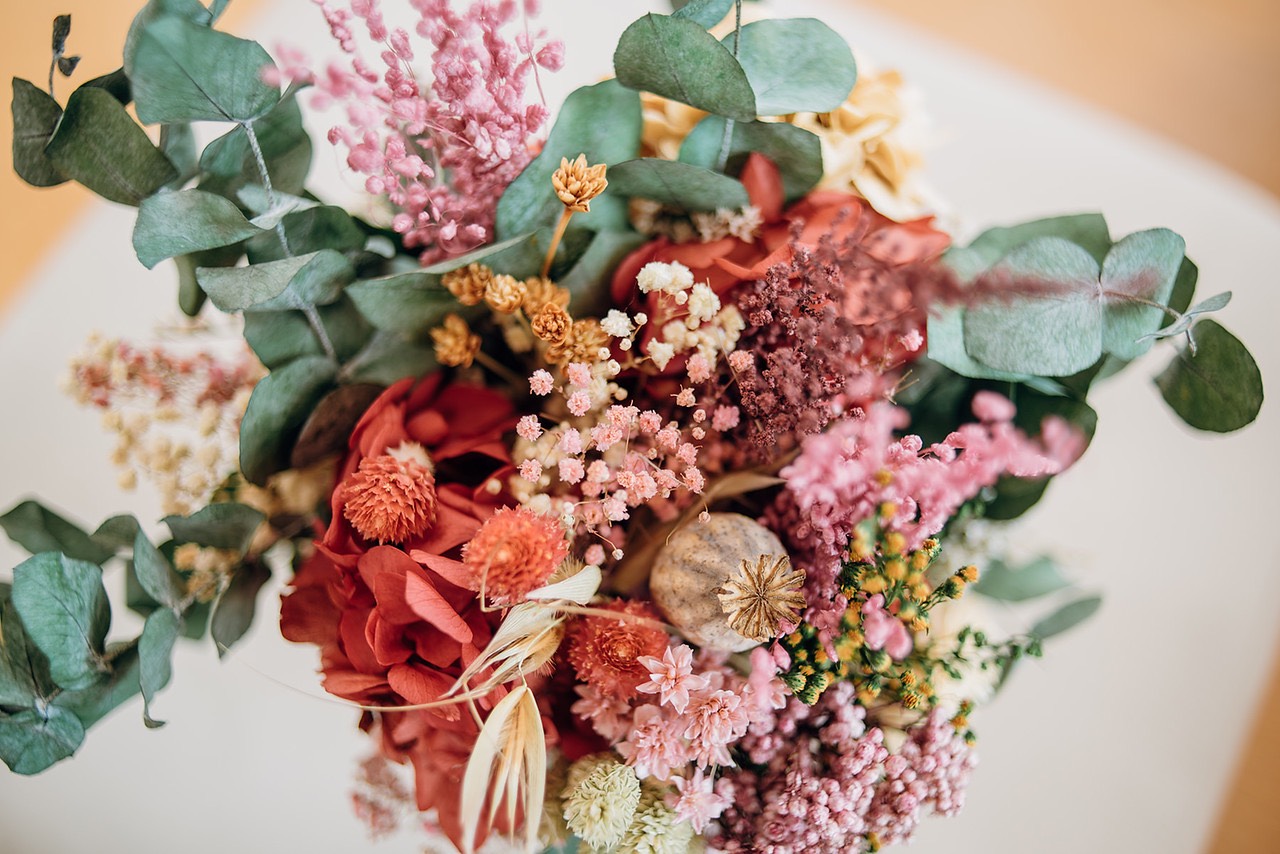 Detalle del ramo de novia de Vanesa