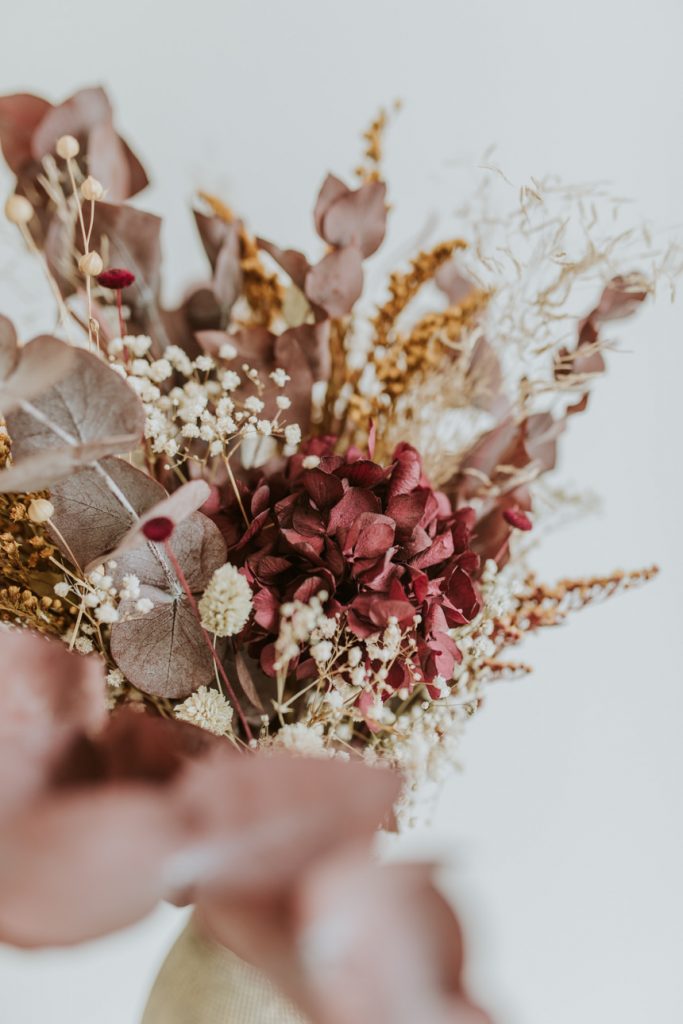 Detalle flores preservadas