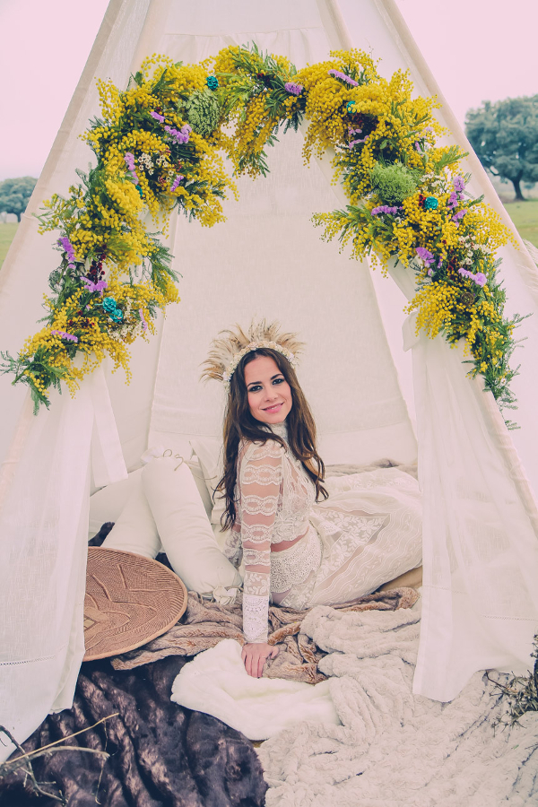 Decoración de bodas estilo apache