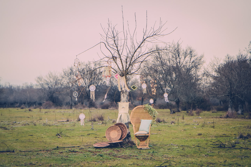 Decoración de bodas estilo apache