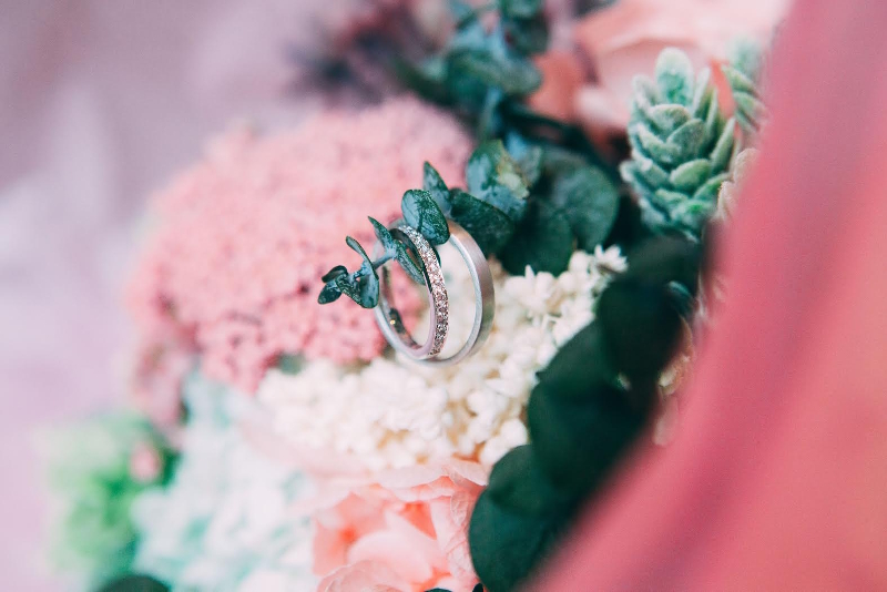 Ramo de novia con gardenia, hortensias y eucalipto
