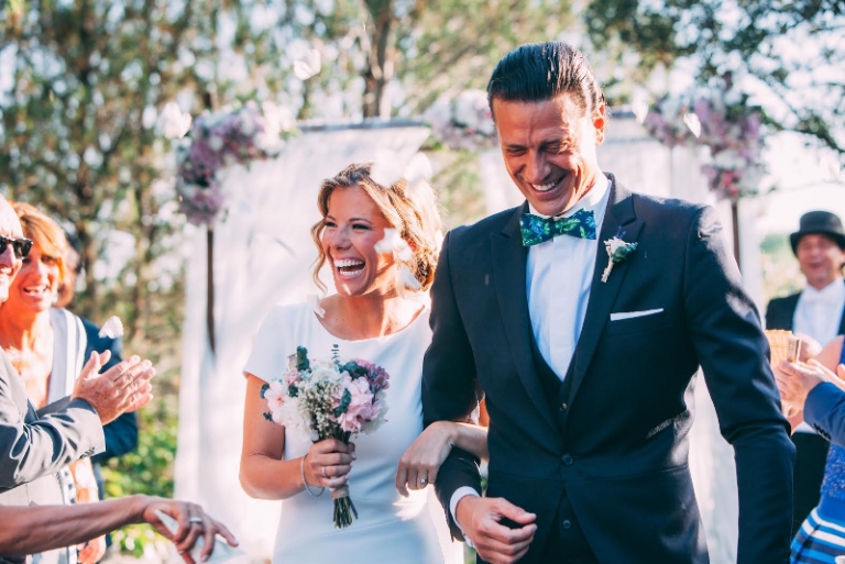 Ramo de novia con gardenia, hortensias y eucalipto