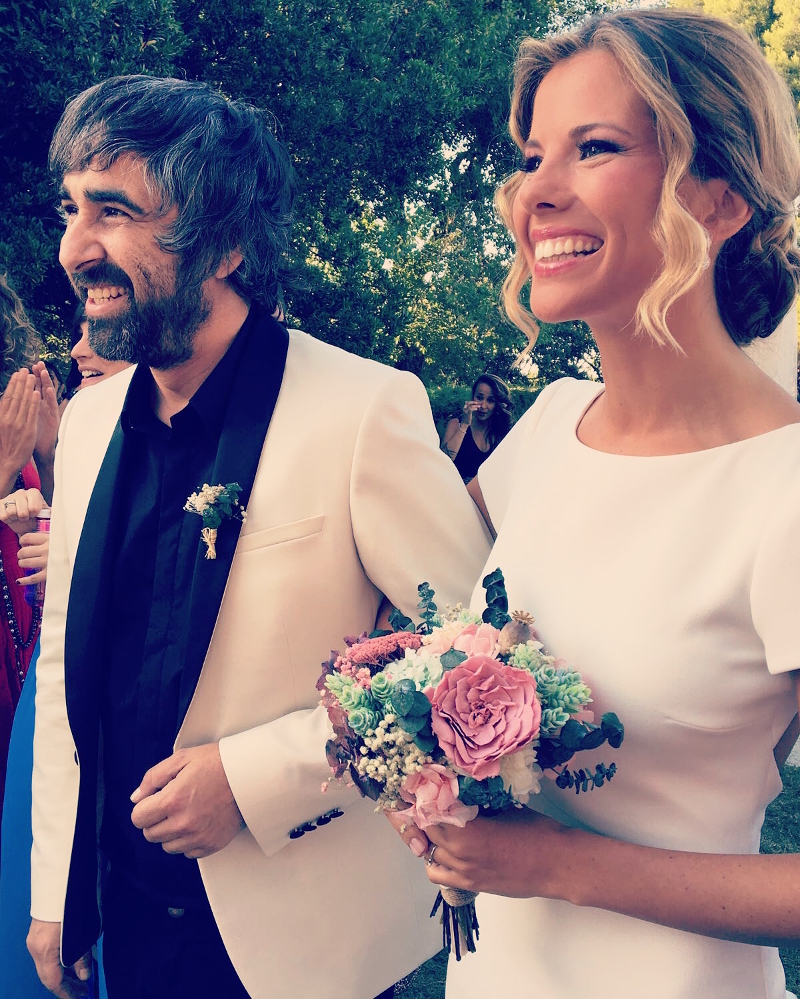 Ramo de novia con gardenia, hortensias y eucalipto