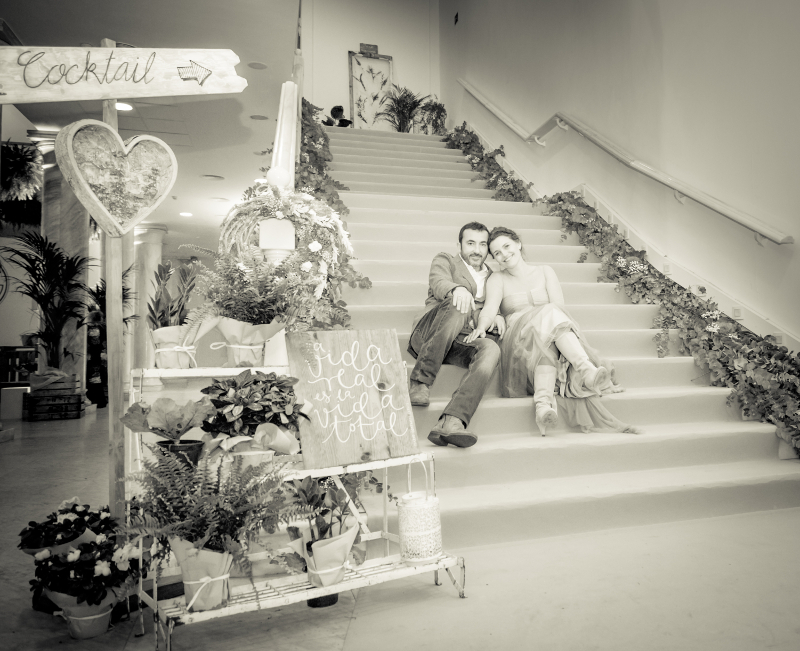 Decoración de una boda en un antiguo palacio