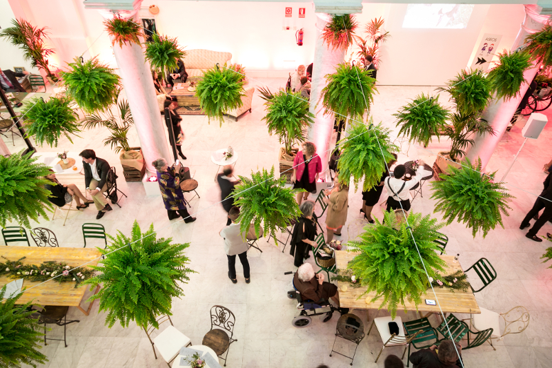 Decoración de una boda en un antiguo palacio