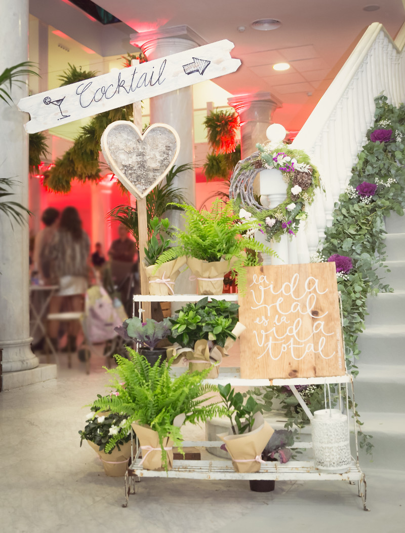 Decoración de una boda en un antiguo palacio