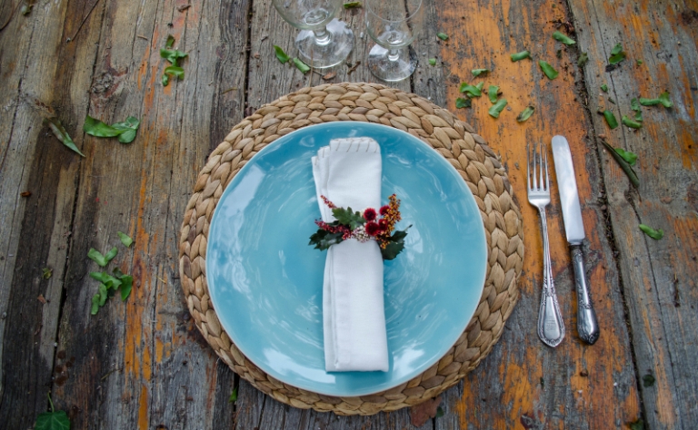 Decoración navideña con flores original, 2016-2017