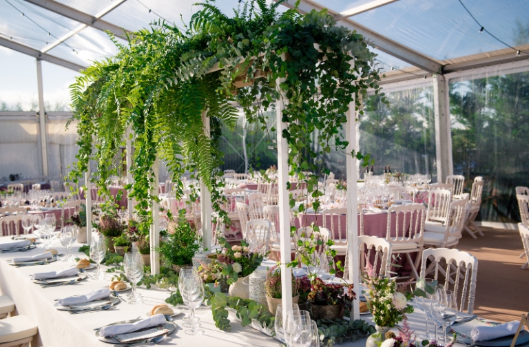 Decoración de boda otoñal