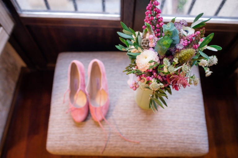 Ramo de novia con flores "como recien cogidas del campo"