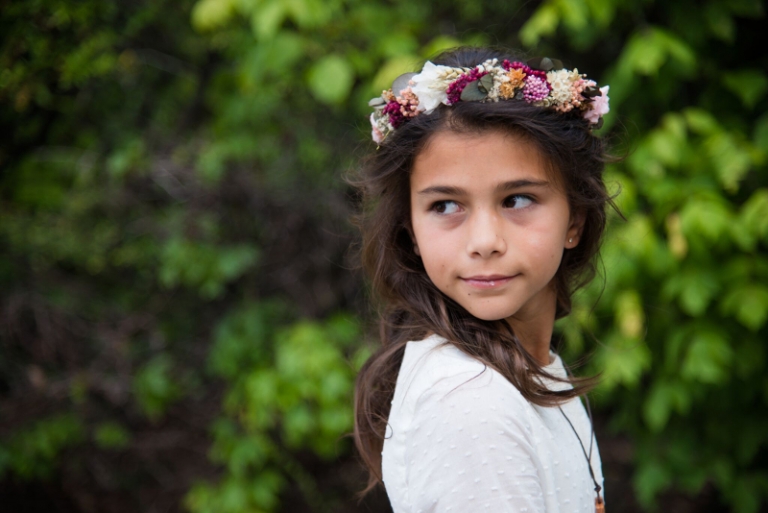 La corona de flores preservadas de Adriana