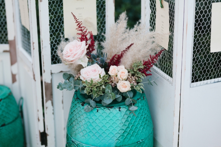 Decoración floral en el Castillo de Viñuelas - Seatting