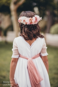 Coronas y tocados de flores para niñas