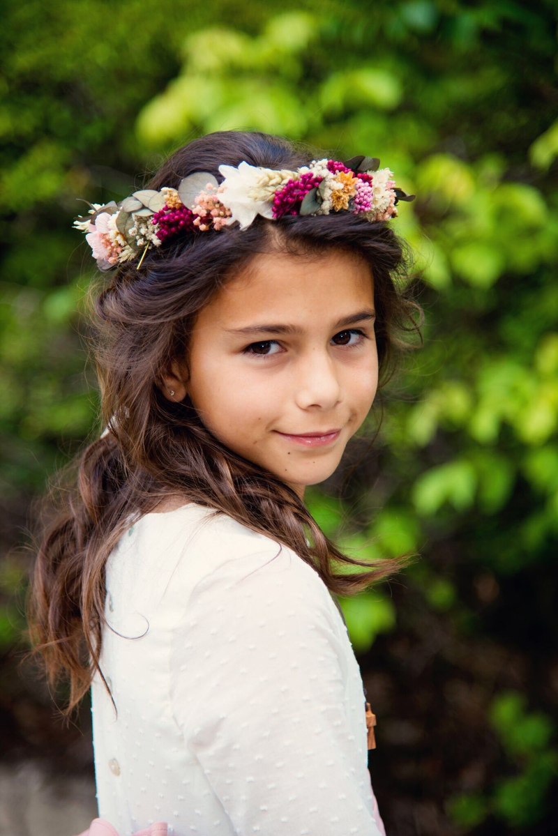 Retirarse Mejorar excursionismo Coronas y tocados de flores para niñas | Flores en el Columpio