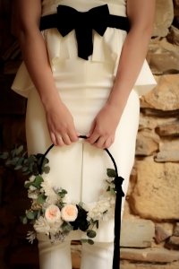 Hoop bouquet de novia con flores preservadas personalizado al gusto de la novia.