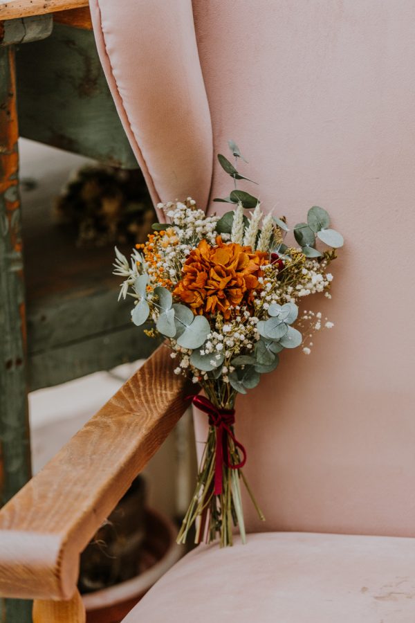 Ramo de flores secas de rosas naturales, ramo de flores secas, flores  eternas para decoración de boda, hogar, bricolaje, 1 ramo de 10 tallos,  naranja