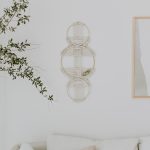 Colgante de macrame con flores