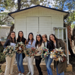taller corona de flores preservadas