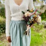 Ramo de novia de flores preservadas modelo romántico pequeño