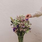 Jarrón siemprevivas preservadas