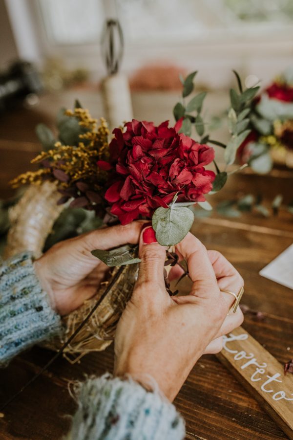 Taller 20 de diciembre: Centro navideño de flores naturales