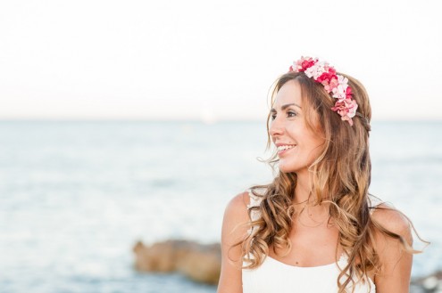 diadema de hortensias