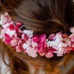 diadema de hortensias