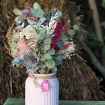 centro de flores secas