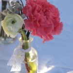 flores en una botella