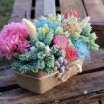 Centro de flores secas