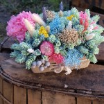 Centro de flores secas