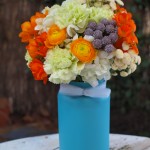 Bouquet destellos naranjas