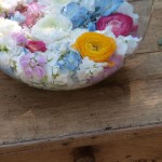 Flores en una pecera