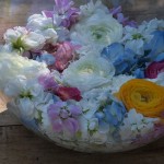 Flores en una pecera