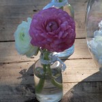 Flores en una pecera