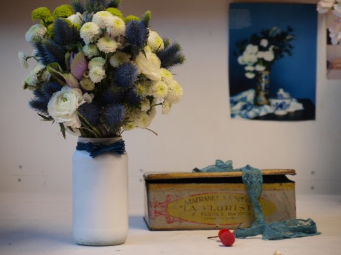 ramo ranúnculos, eringium