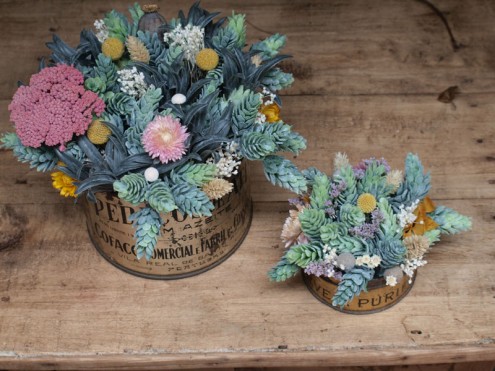 Flores en betún y atún