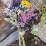 Corona de flores secas