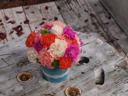 pintando con claveles