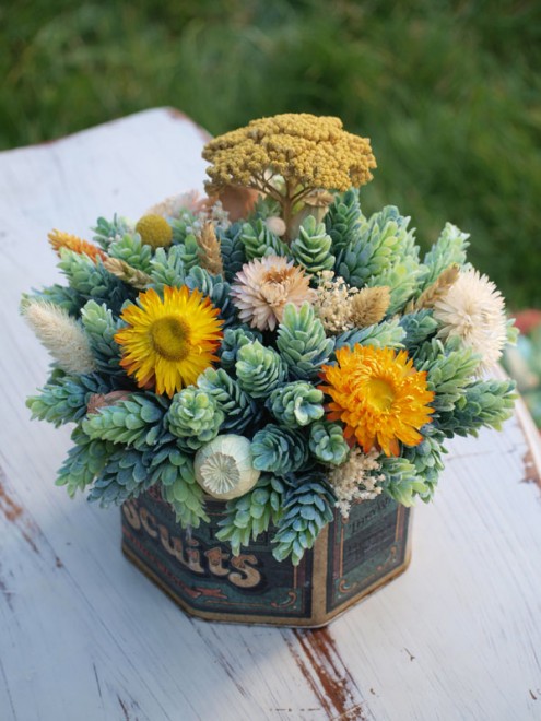 Centro flores biscuits