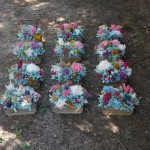 Centros de mesa para bodas con flores artificiales y secas