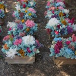 Centros de mesa para bodas con flores artificiales y secas
