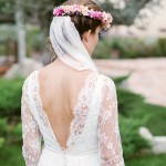 corona de flores con hortensias